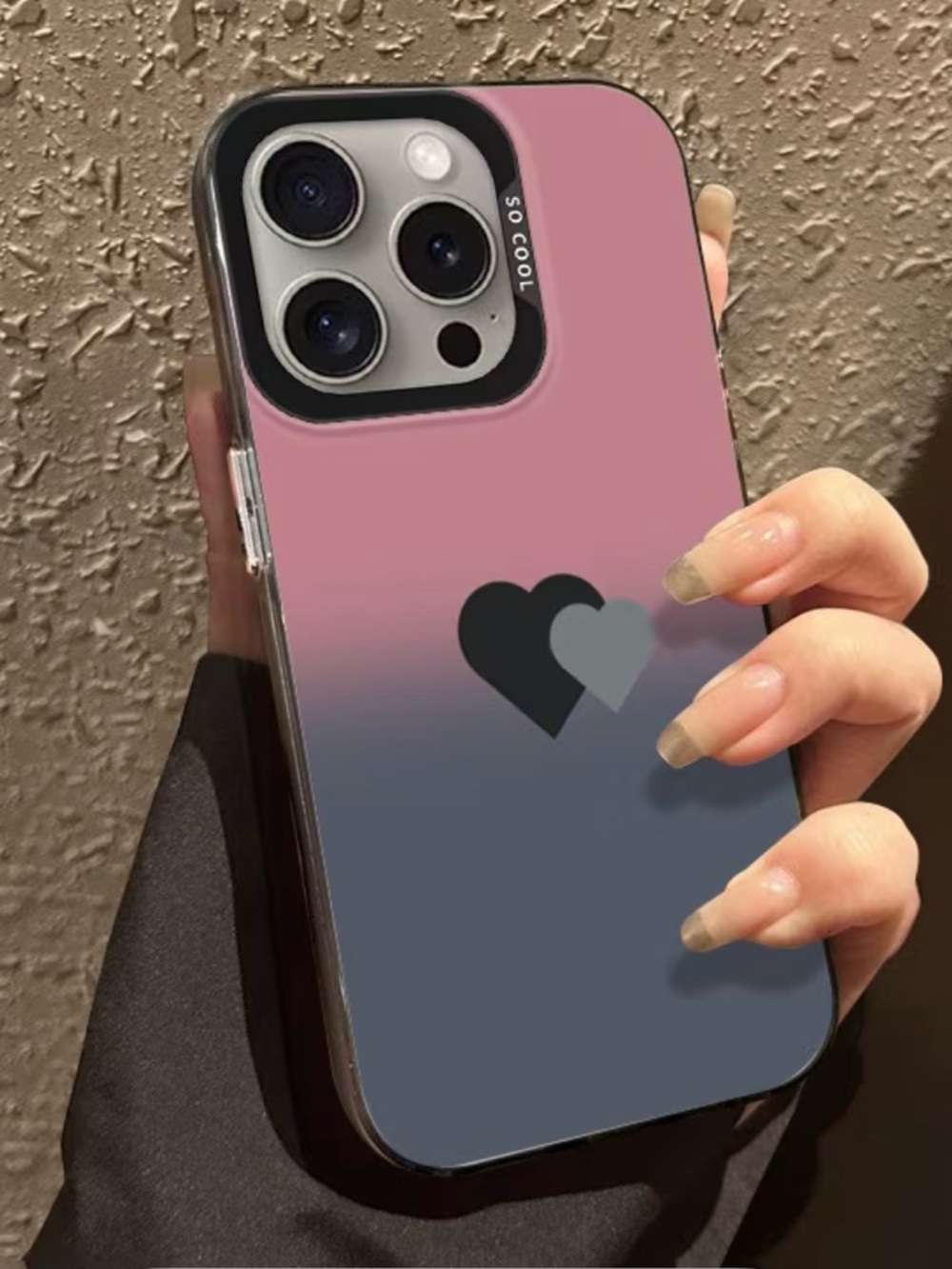 Gradient Pink & Blue Heart Phone Case - Unbranded